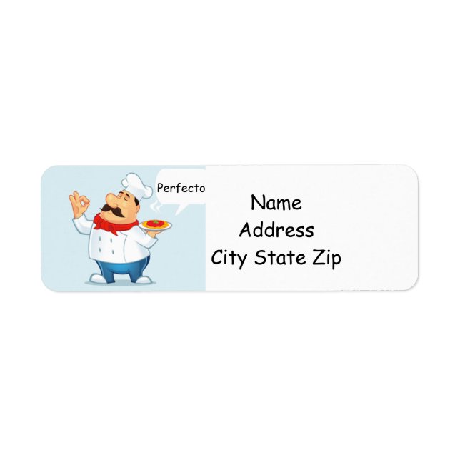 **ITALIAN CHEF** RETURN ADDRESS LABEL (Front)