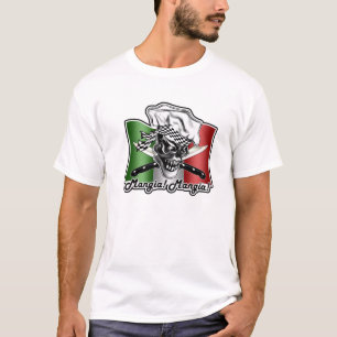 Italian Chef Skull: Mangia! Mangia! T-Shirt