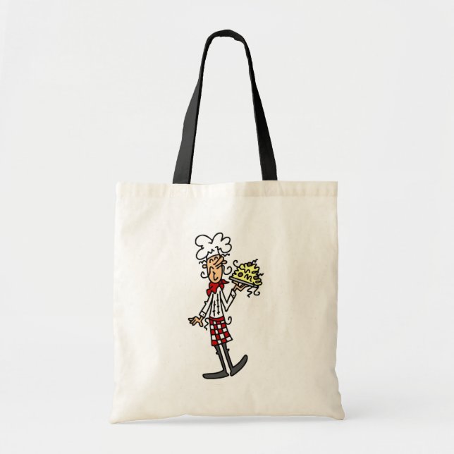 Italian Chef With Spaghetti Tshirts and Gifts Tote Bag (Front)