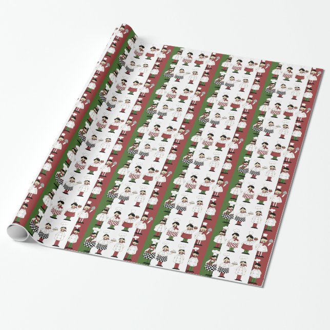 Italian Chefs Wrapping Paper (Unrolled)