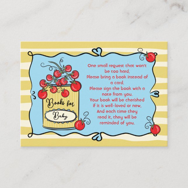 Italian Cherry Tomato Books for baby Business Card (Front)