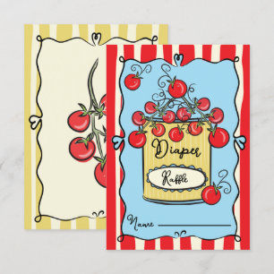 Italian Cherry Tomato Diaper Raffle Invitation