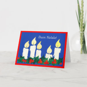 Italian Christmas Candles Card