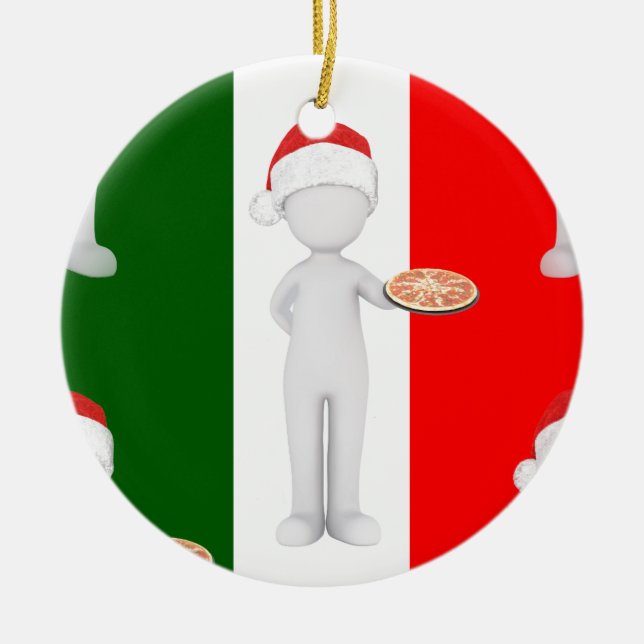 italian christmas ceramic ornament (Front)