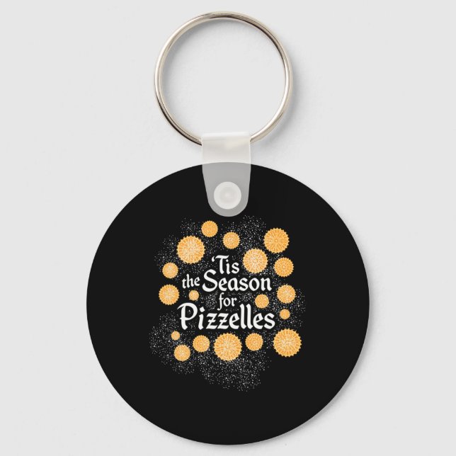 Italian Christmas Cookies - Tis the Season for Piz Key Ring (Front)