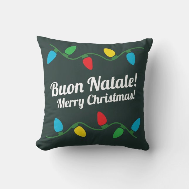 Italian Christmas Decor Pillow (Front)