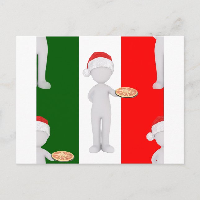 italian christmas holiday postcard (Front)