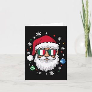 Italian Christmas Pajama Funny Italian Matching Fa Card