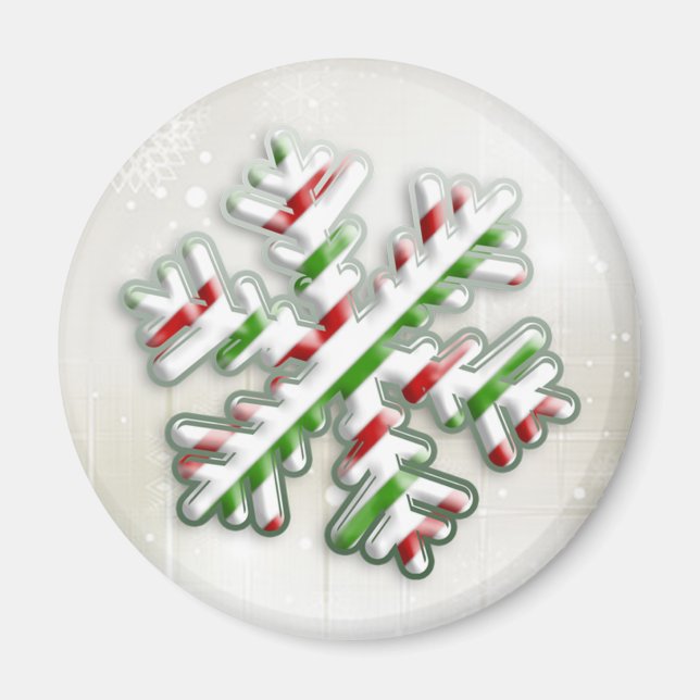 Italian Christmas Snowflake Magnet (Front)