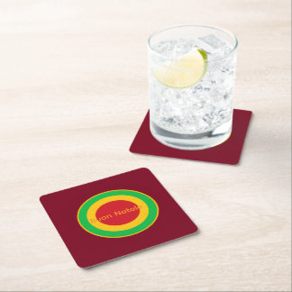Italian Christmas Square Paper Coaster