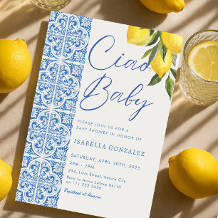 Italian Ciao Baby Amalfi Baby Shower Invitation