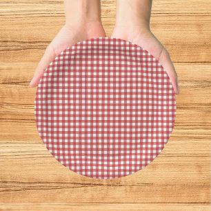 Italian Ciao Baby Red Chequered Baby Shower  Paper Plate
