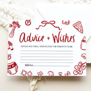 Italian Ciao Bambino Advice and Wishes Baby Shower Enclosure Card