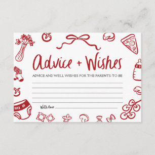 Italian Ciao Bambino Advice and Wishes Baby Shower Enclosure Card