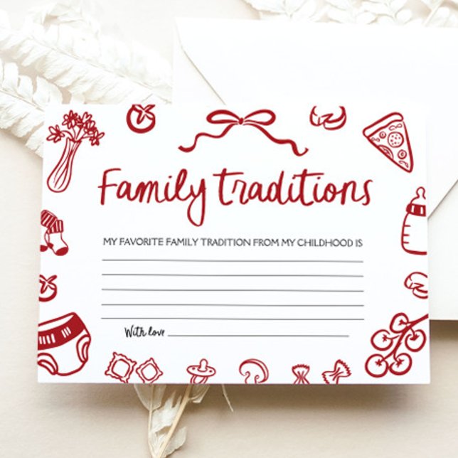 Italian Ciao Bambino Family Traditions Baby Shower Enclosure Card (Italian Ciao Bambino Family Traditions Baby Shower Game)