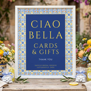 Italian Ciao Bella Cards Gifts Sign Bridal Shower