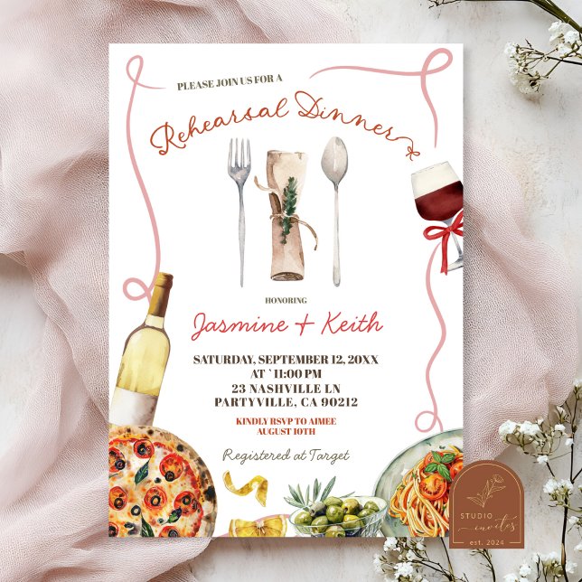 Italian Ciao Bella Rehearsal Dinner Invitation (Creator Uploaded)