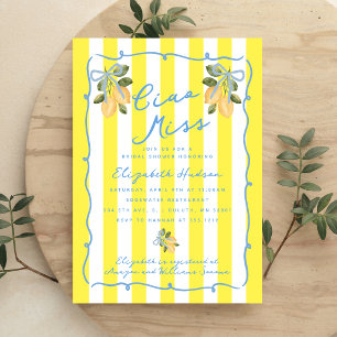 Italian Ciao Miss Lemon Bridal Shower Invitation
