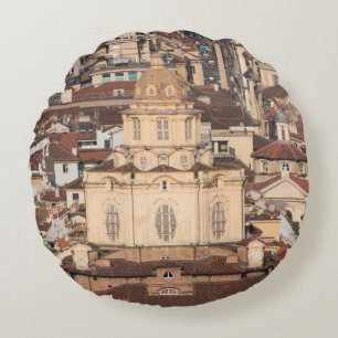 italian city roof viewancient,architecture,buildin round cushion
