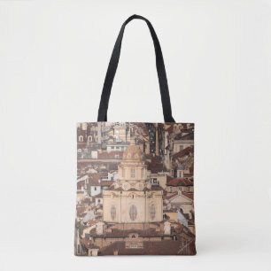 italian city roof viewancient,architecture,buildin tote bag