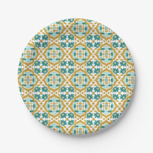 Italian Classic Motif 1 Seamless Pattern Paper Plate