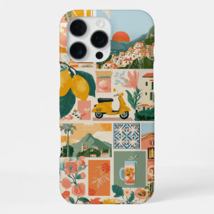 Italian Coast Collage - Mediterranean Summer Vibe iPhone 16 Pro Max Case