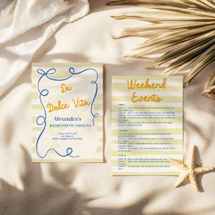 Italian Coastal Bachelorette Weekend Invitation