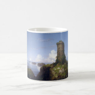 Italian Coastal Scene with a Ruined Tower Coffee Mug