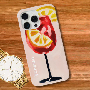 Italian Cocktail Happy Hour Vintage Retro Abstract iPhone 15 Pro Max Case