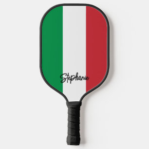 Italian Colour Stripes Personalised Pickleball Paddle