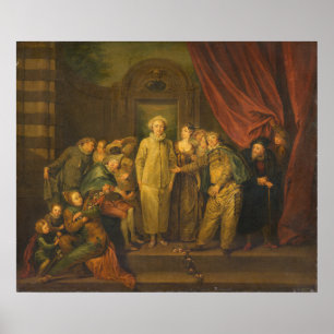 Italian Comedians - after Antoine Watteau Fine Art Poster