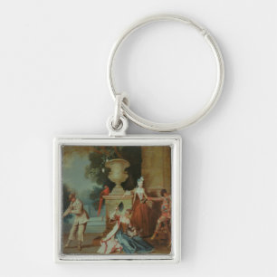 Italian Comedians in a Park, c.1725 Key Ring