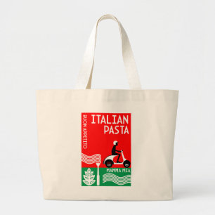 Italian Cook Large Tote Bag