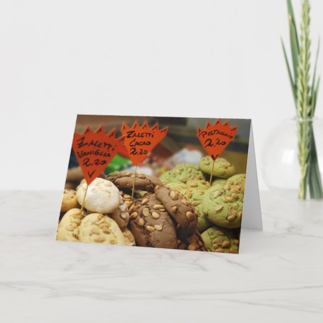 Italian Cookies Blank Greeting Card (Front)