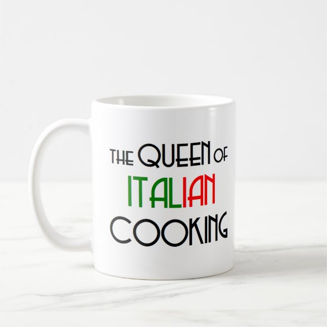 italian cooking queen coffee mug (Left)