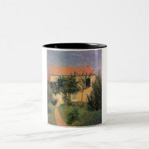 Italian Country House With a Red Roof Two-Tone Coffee Mug
