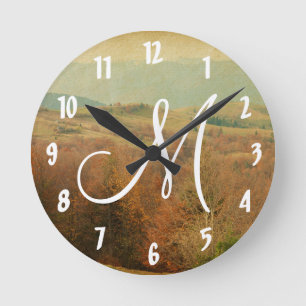 Italian Country Side Rolling Green Hill Wall Clock