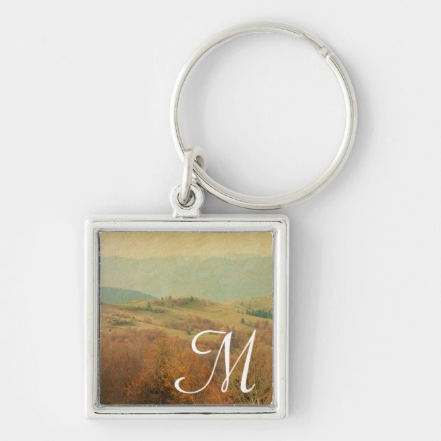Italian Country Side Rolling Green Hills Key Chain (Front)