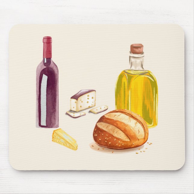Italian Countryside Foodie Mouse Pad (Front)