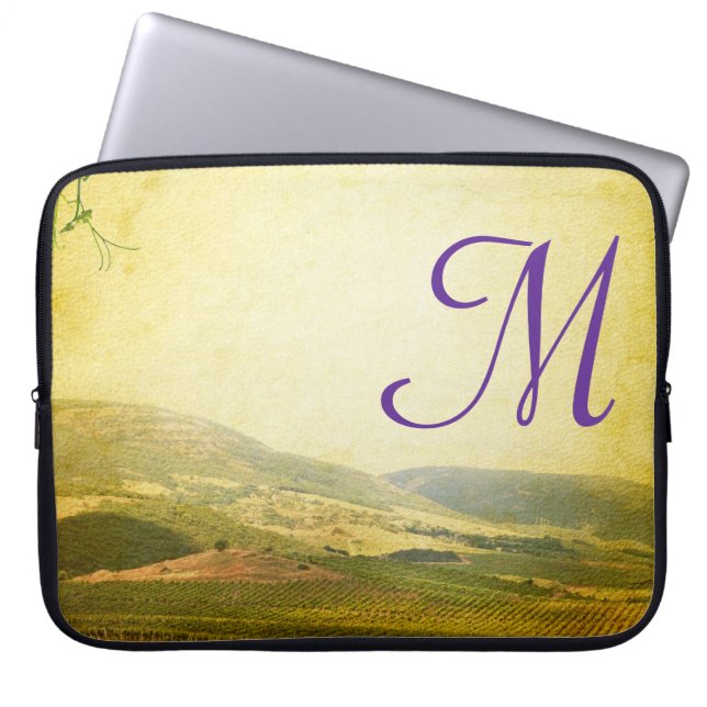 Italian Countryside Monogram 15" Laptop Case (Front)