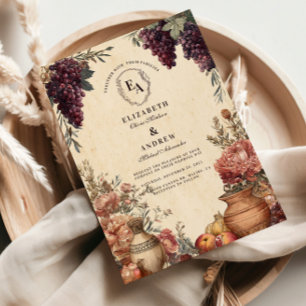 Italian Countryside Rustic Chic Gathering Invitation