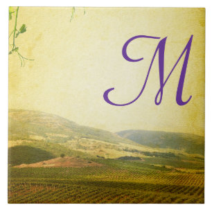 Italian Countryside Winery Monogram Display Tile