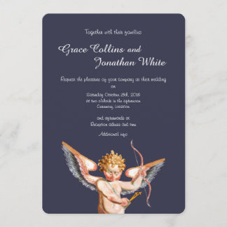 Italian Cupid Art Wedding Invitation