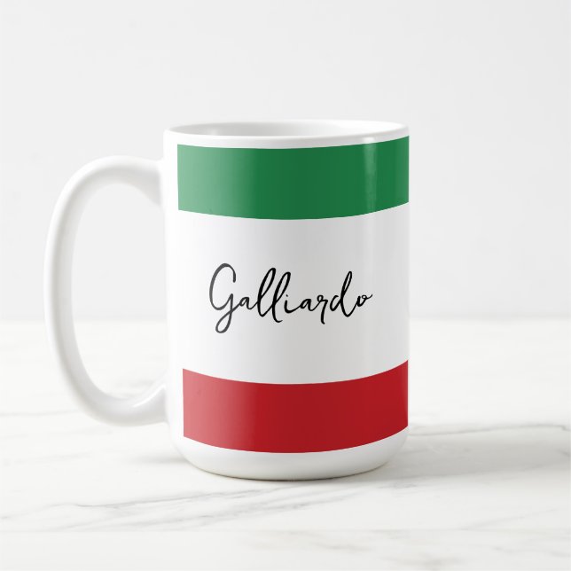 Italian Custom Family Name  Coffee Mug (Left)