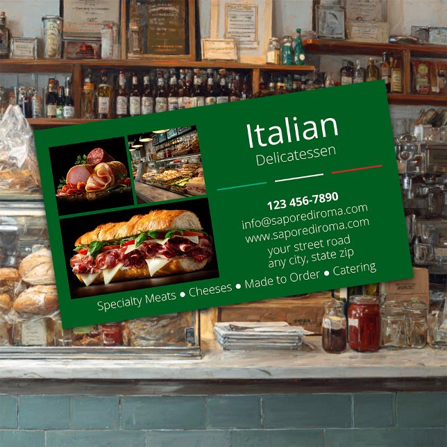 Italian Delicatessen  Business Card (Creator Uploaded)