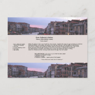 Italian Dessert Recipe Postcard