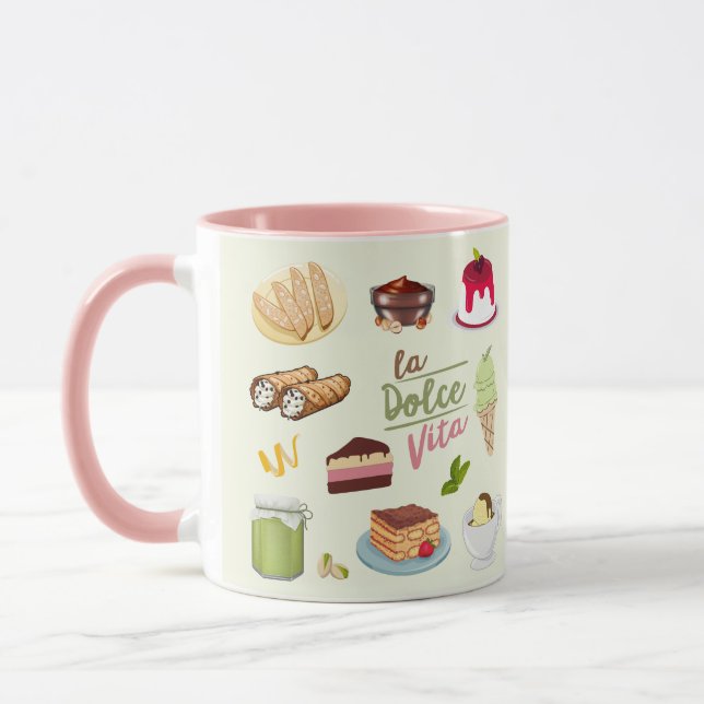 Italian Desserts Sweets Mug (Left)