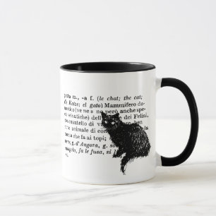 Italian Dictionary cat Mug