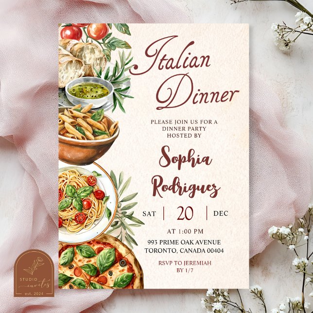 Italian Dinner Party Invitation (Creator Uploaded)