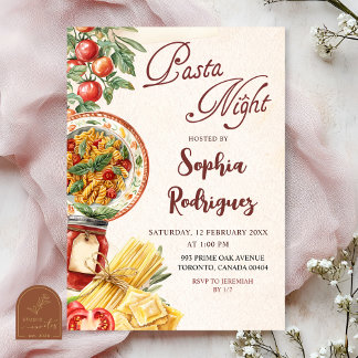 Italian Dinner Party Invitation